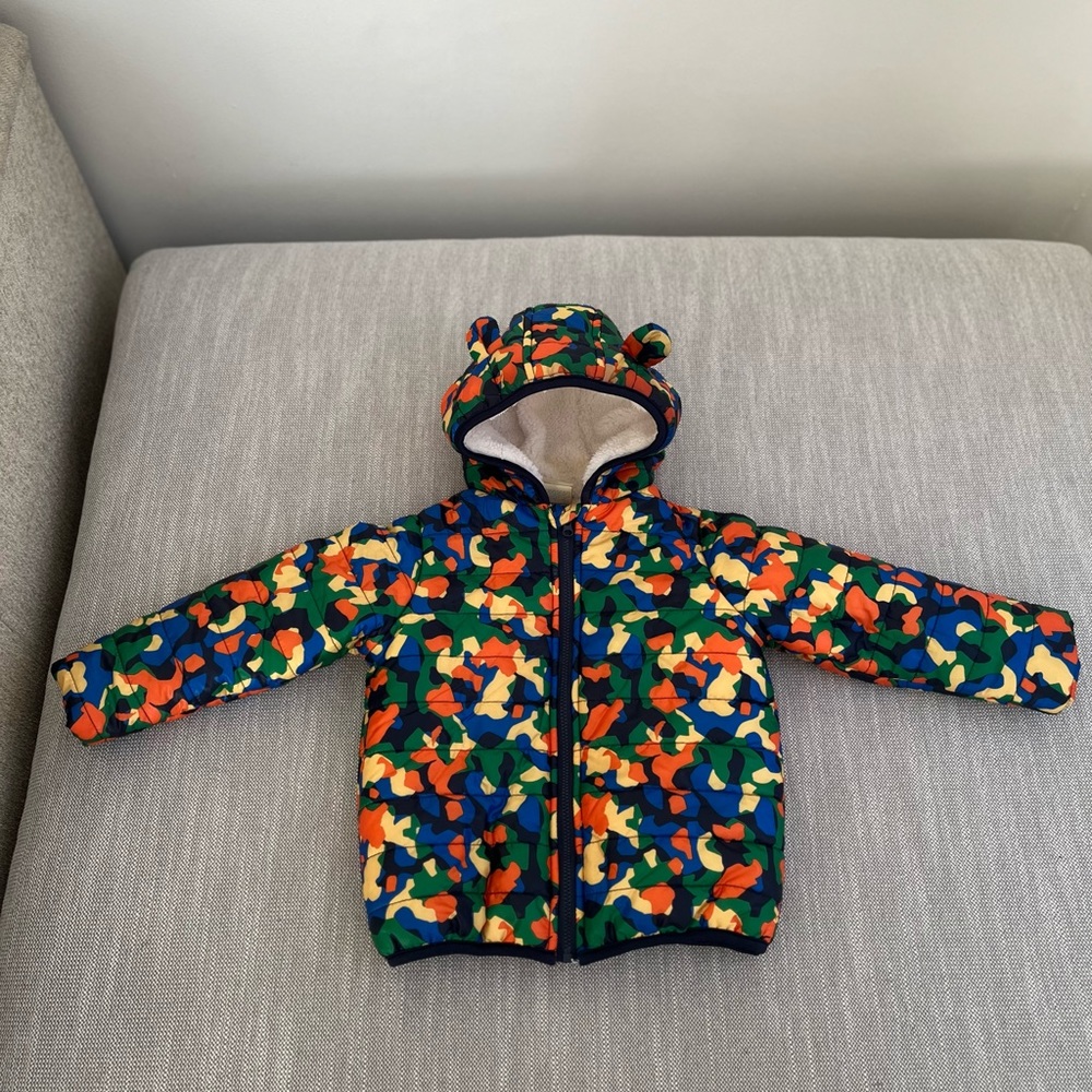 Baby Boy Camo-Print Hooded Puffer Coat